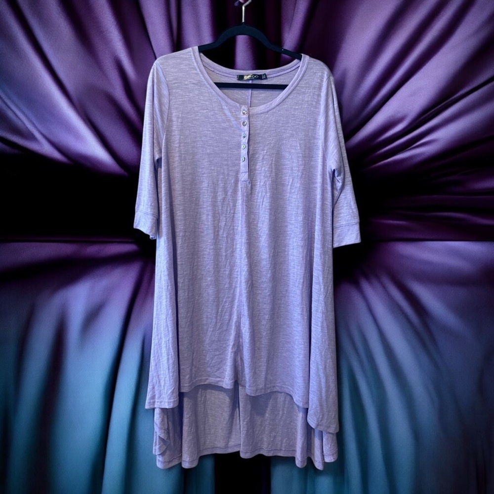 Urban Coco Purple Relaxed Tunic Top
